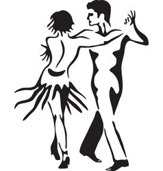 Latin dance rumba dancing couple Latin dance rumba dancing couple vector image