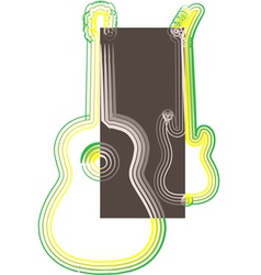 Abstract guitar vector image