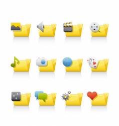 Aplication folders vector image