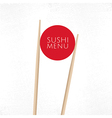 Sushi menu cover template vector image