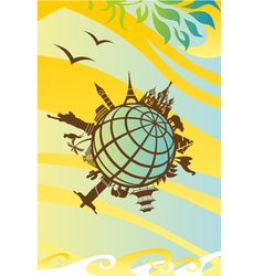 Landmarks around the World vector image