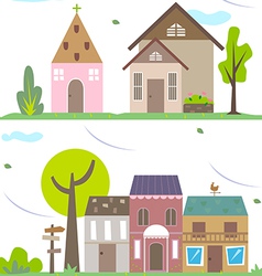 Small village vector image