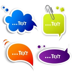Colorful paper bubble for speech vector image