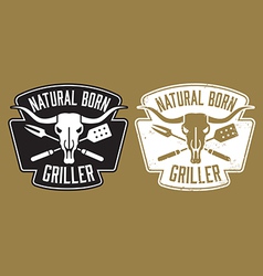 Natural Born Griller barbecue image Natural Born Griller barbecue image vector image