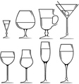 Set of symbols and icons glasses vector image