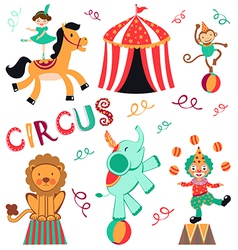 Circus set vector image