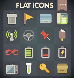 Universal Flat Icons for Applications Set 7 vector image