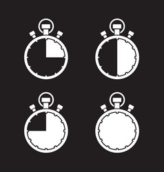 Stopwatch timer set Stopwatch timer set vector image