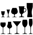 Set of symbols and icons glasses vector image