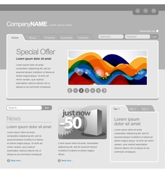Gray website template vector image