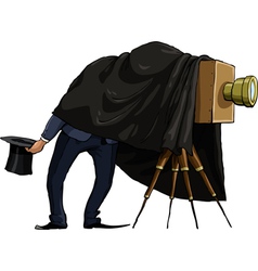 Retro photographer Retro photographer vector image