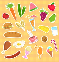 Food icons vector image