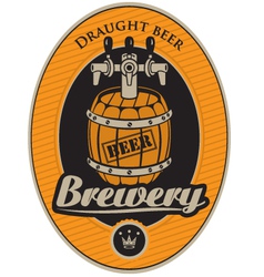 Barrel label vector image