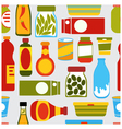 Seamless food background vector image