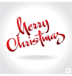 Merry christmas hand lettering vector image