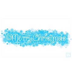 Merry christmas hand lettering vector image