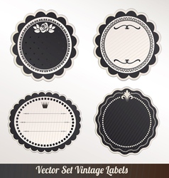 Frame Set ornamental vintage decoration vector image