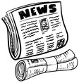 Doodle newspaper vector image