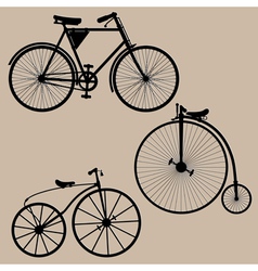 Vintage bicycles vector image