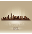Boston Massachusetts skyline city silhouette vector image