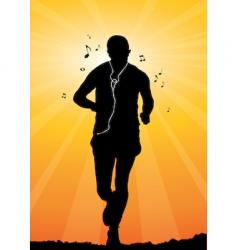 Man jogging vector image