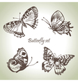 Set of butterfly vector image