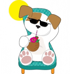 Cute puppy holiday vector image