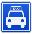 Taxi Blue Sign vector image