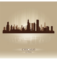 Chicago Illinois skyline city silhouette vector image
