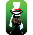 Gambler cat vector image