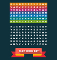 Universal Flat icon set vector image