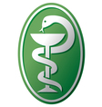 Snake-medical symbol vector image