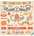 Easter ribbons and objects vector image