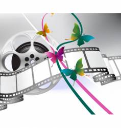 Movie reel background vector image