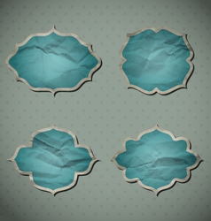 Blue Crumpled Frames Blue Crumpled Frames vector image