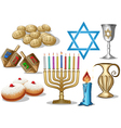 Hanukkah Symbols Pack vector image