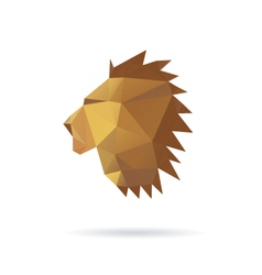 Lion head abstract isolated on a white backgrounds vector image