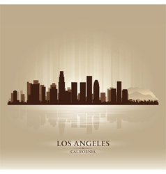 Los Angeles California skyline city silhouette vector image