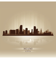 Miami Florida skyline city silhouette vector image