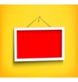 White frame on the wall vector image