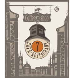 Old town cafe Old town cafe vector image