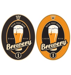 Labels for the brewery vector image