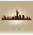 New York skyline city silhouette vector image