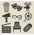 Movie icons set Movie icons set vector image