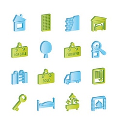 Real estate icons vector image