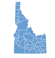 State Map Of Idaho vector image