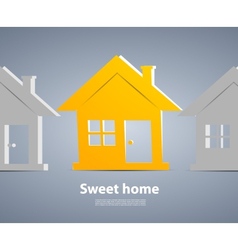 Orange house vector image