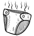 Doodle diaper smelly Doodle diaper smelly vector image