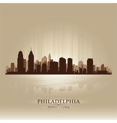 Philadelphia Pennsylvania skyline city silhouette vector image