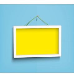 White frame on the wall vector image